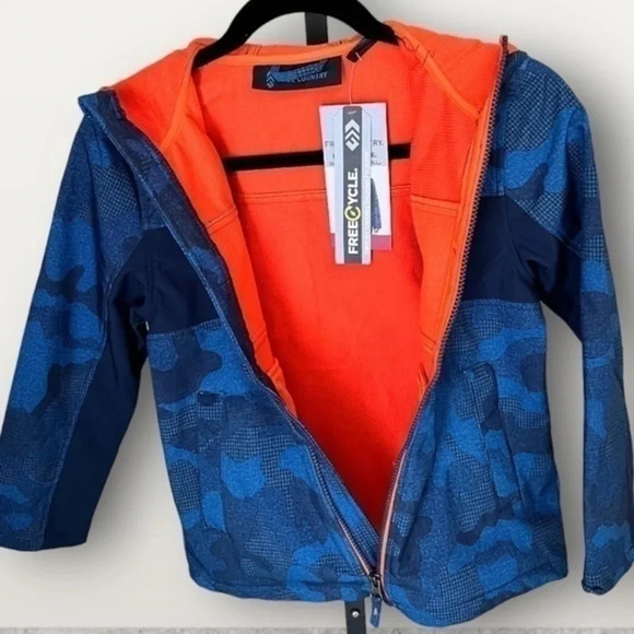 NWT ~ FREE COUNTY JACKETS ~ SIZES 4 THRU 10/12 FOR KIDS ~ BLUE CAMO & ORANGE - Picture 3 of 8